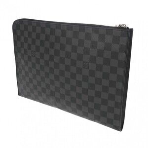 Louis Vuitton Clutch Damier Bag Jour Pochette Canvas Graphite Black Gray